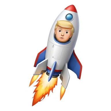 Donald trump on rocket sticker