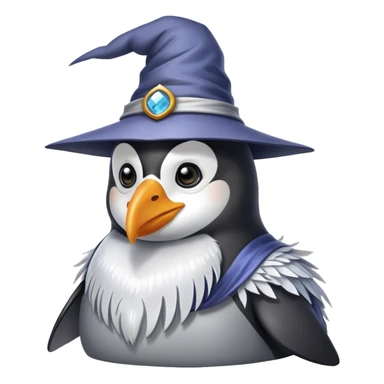 wizard penguin sticker