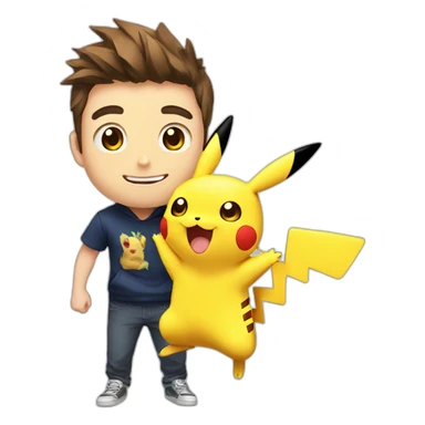 Pikachu avec mrbeast sticker