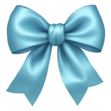 A light blue bow sticker