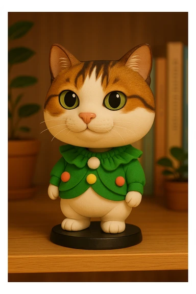 Create a bobblehead with the reference. sticker