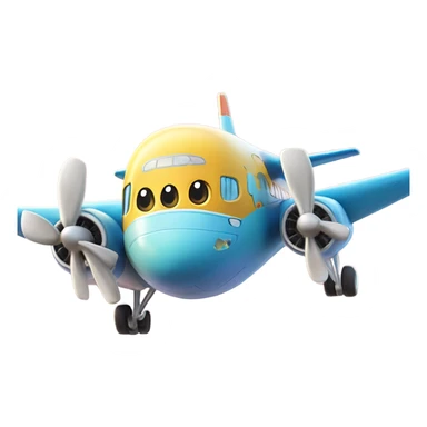 Noisy funny plane sticker