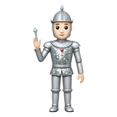 Tin Man from The Wizard of Oz with silver sequin outfit sticker