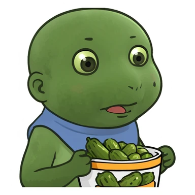 Baby that loves pickles sticker