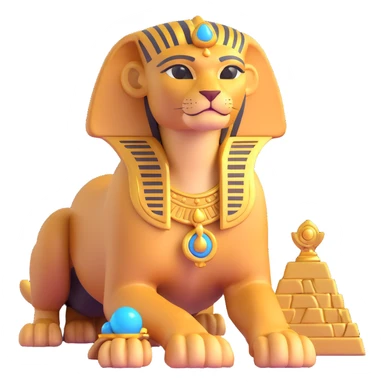 sphinx guarding a treasure sticker