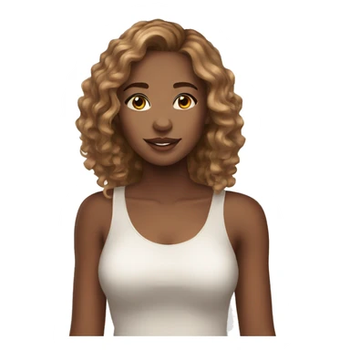 stunning girl light brown hair sticker