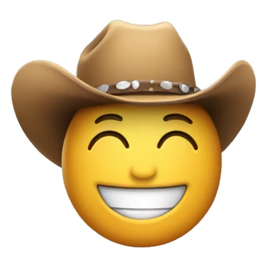 Laughingemoji wit cowboy hat sticker