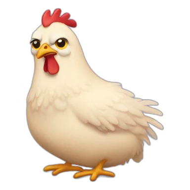 Sad chicken sticker
