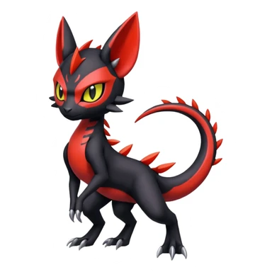 Colorful Cool Badass  Meloetta-Litten-Salandit-Guilmon-Darkrai-Pokémon-Fakémon-fusion-hybrid-creature sticker