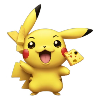 Ash eating Pikachu sticker