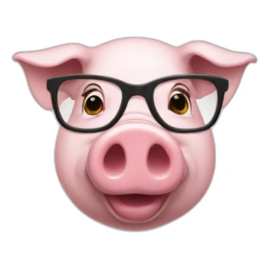 nerd pig sticker