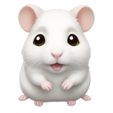 Little white girl hamster  sticker