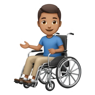 person in manual wheelchair sticker