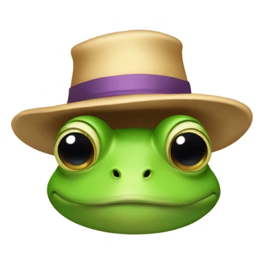 frog with a hat sticker