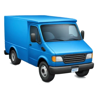 blue delivery truck sticker