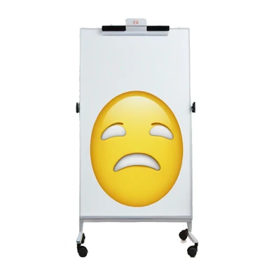 Portrait whiteboard on stand with wheels sticker