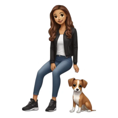 Ariane grande avec chien sticker