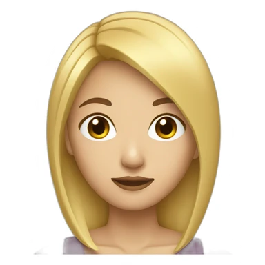 Asian women, with medium straight blonde hair sticker