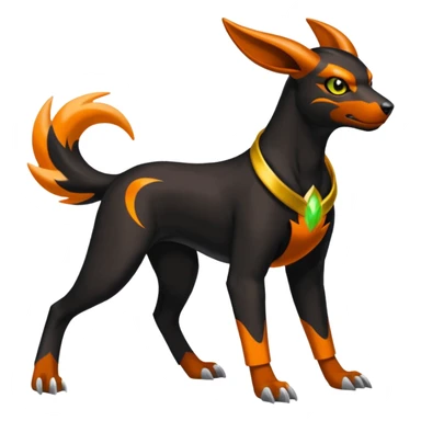 Shiny 4-legged Electrike-Virizion-Amaura-Houndoom-fusion, full body sticker