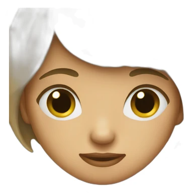 Girl with short hair covering her face with her hand sticker