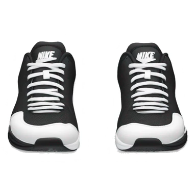 Black and white gym sneakers nike sticker