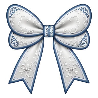 white lace bow sticker