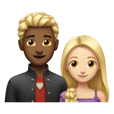 Love magic between a guy and a blond girl  sticker