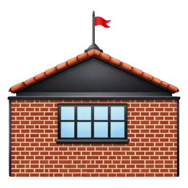 Beautiful realistic School rooftop sticker