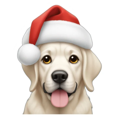 Carlin avec un bonnet de Noël  sticker