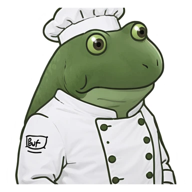 bufo in a chef coat sticker