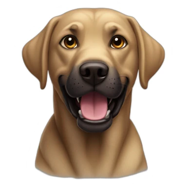 Labrador-black-grimace-face sticker