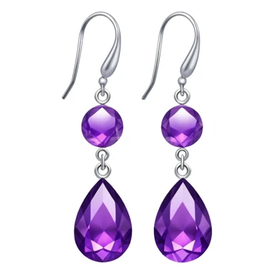 Purple earring sticker
