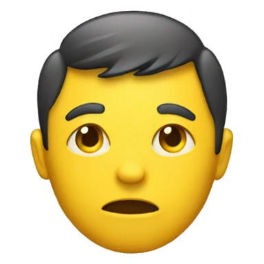 Yellow emoji head shake diagonally  sticker