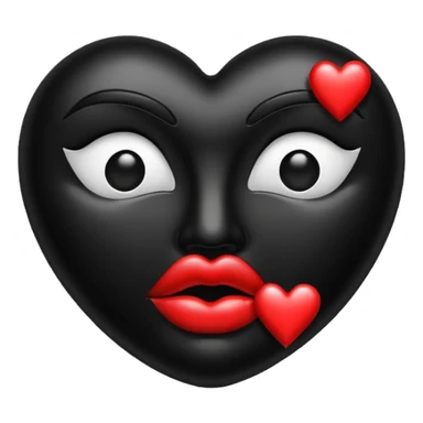 Kiss sign in black sticker