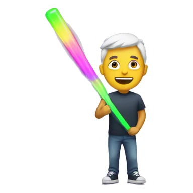 Guy with glowsticks sticker