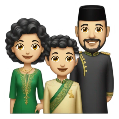 Mohammed VI with his family  sticker