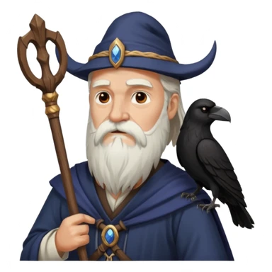 Odin – Long beard, staff, raven









 sticker