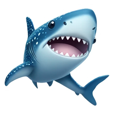 Cute whale shark sticker