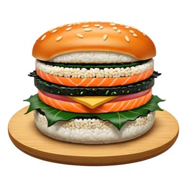 sushi burger sticker