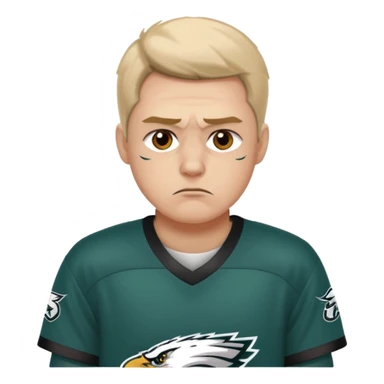 An Eagles fan who is sad sticker