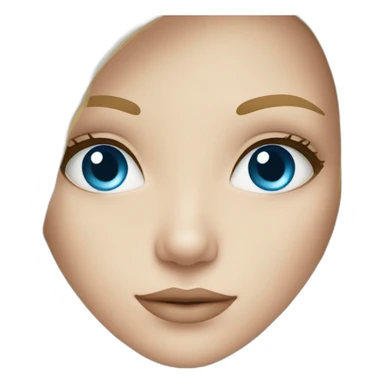 Beautiful blue eyes girl with blond hairs sticker