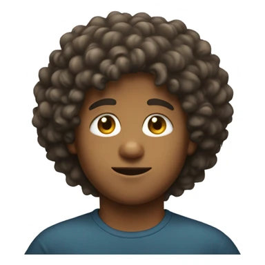 Boy with fluffy hair sticker