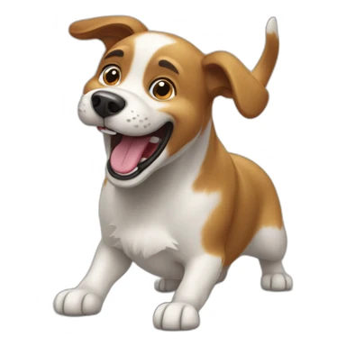 happy-dog-playfully-asking sticker