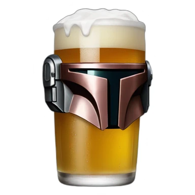 mandalorian drink beer sticker
