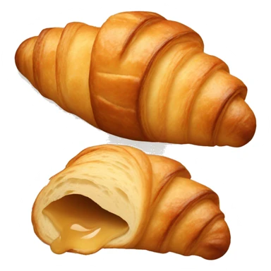Croissant with almond sticker