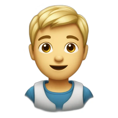 Un garçon avec une tête d œuf sticker