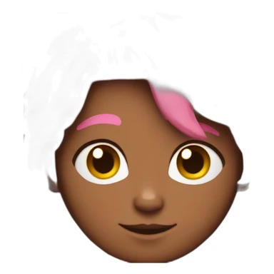 catboy with pink hair and dark skin sticker
