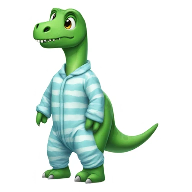 Dinosaur in pajamas sticker
