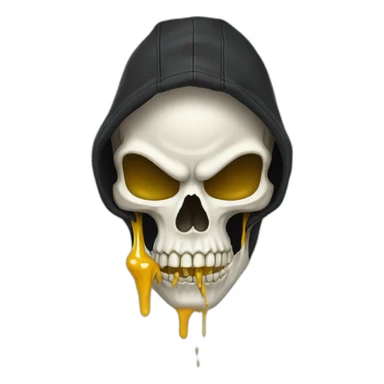 Skull with Venom hoodie sticker