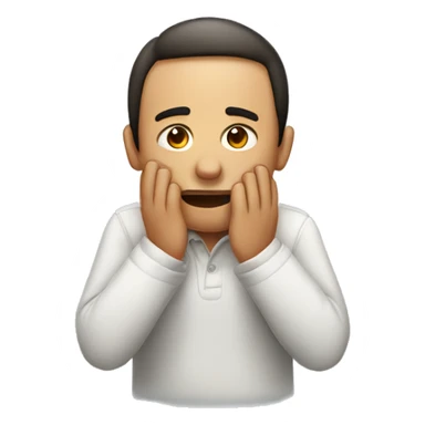 Emoji who rubs his hands sticker